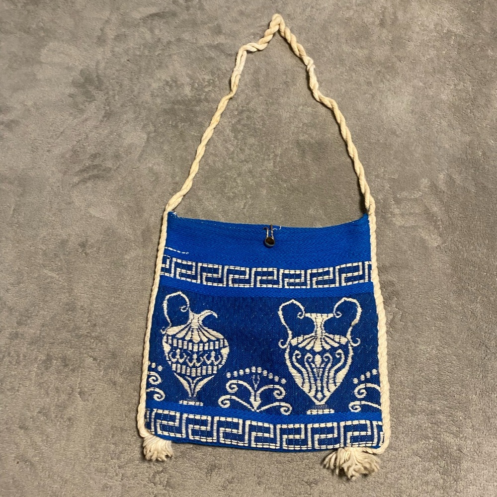 Greek Blue and White Patterned Women's Bag